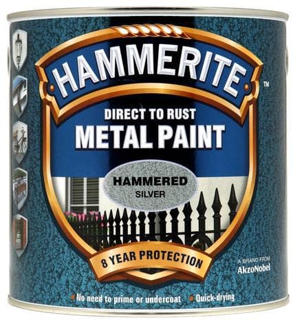 Боя за метал Hammerite хамър ефект сребрo 750 мл