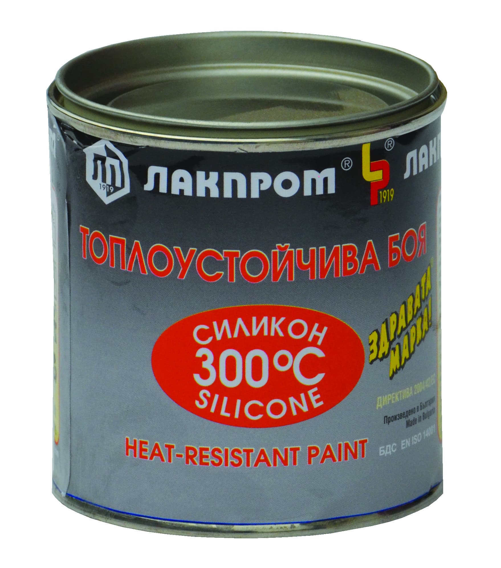 Топлоустойчива боя силикон 300°С 220 ml графит