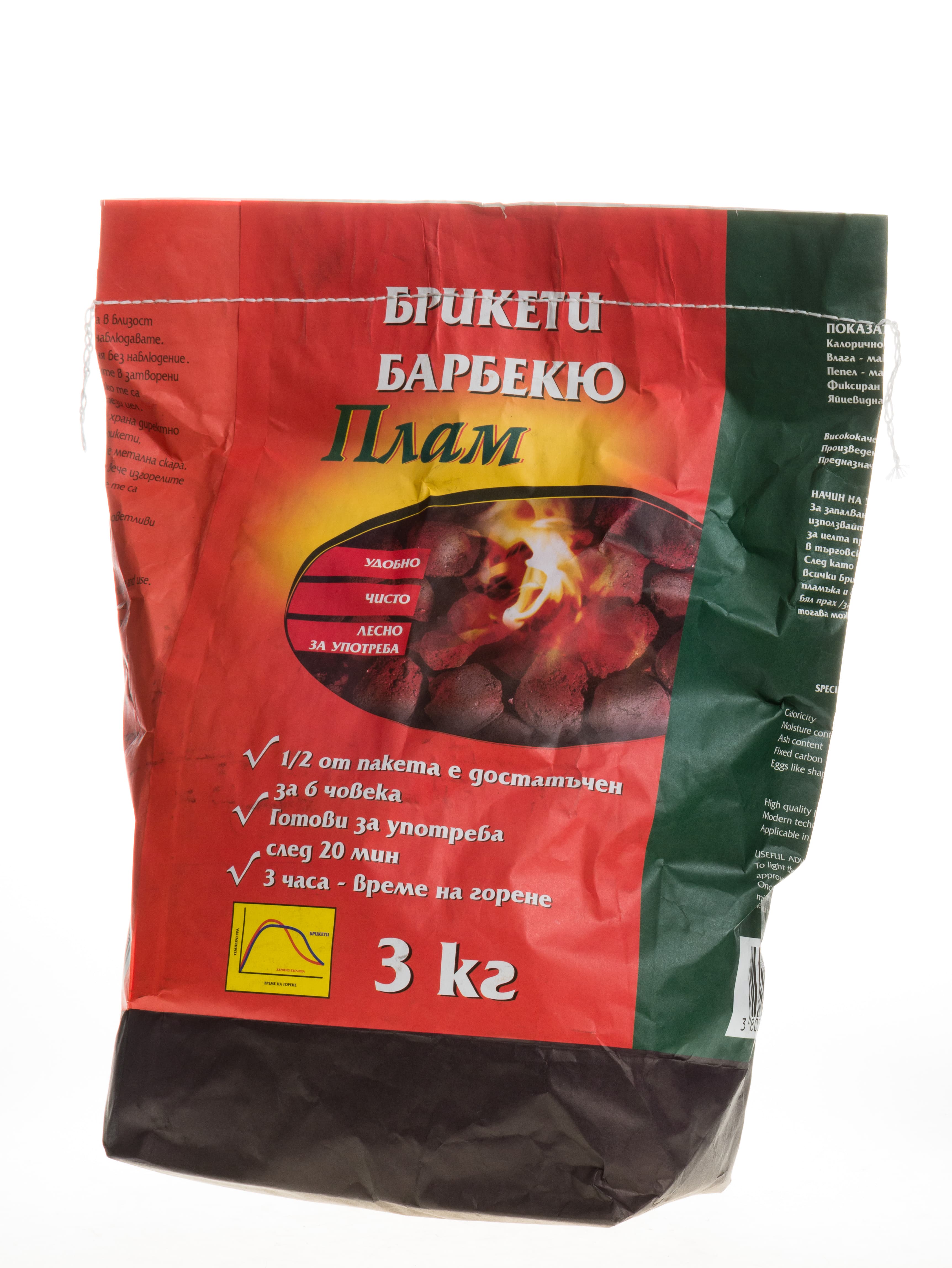 Брикети за барбекю 3кг