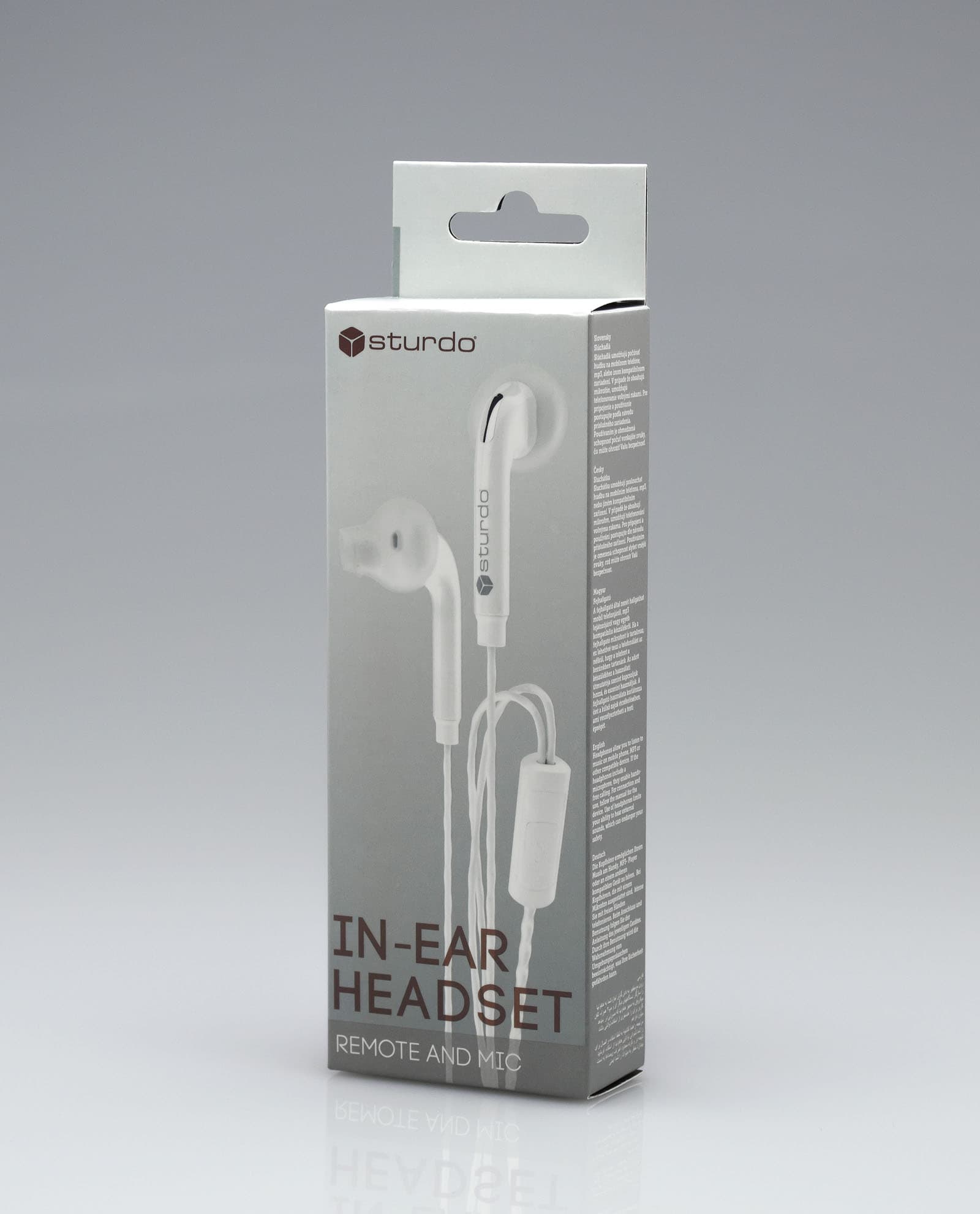 Слушалки с микрофон Sturdo In-Ear 3.5mm бели