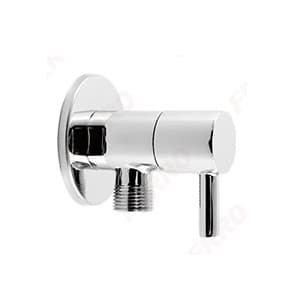 Ъглов керамичен кран с розетка Ferro Rotondo 1/2х1/2''