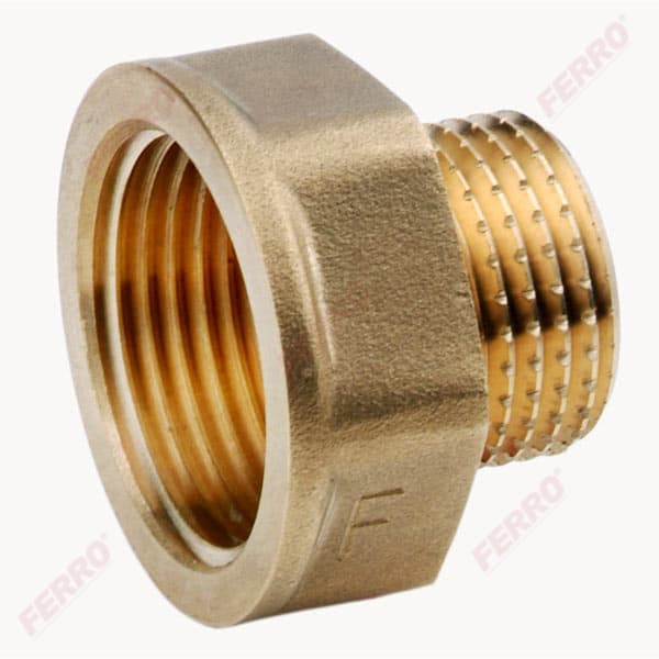 Муфа - нипел месинг Ferro 3/4×1/2"