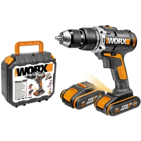 Акумулаторна ударна бормашина Worx WX372 20V / 50Nm