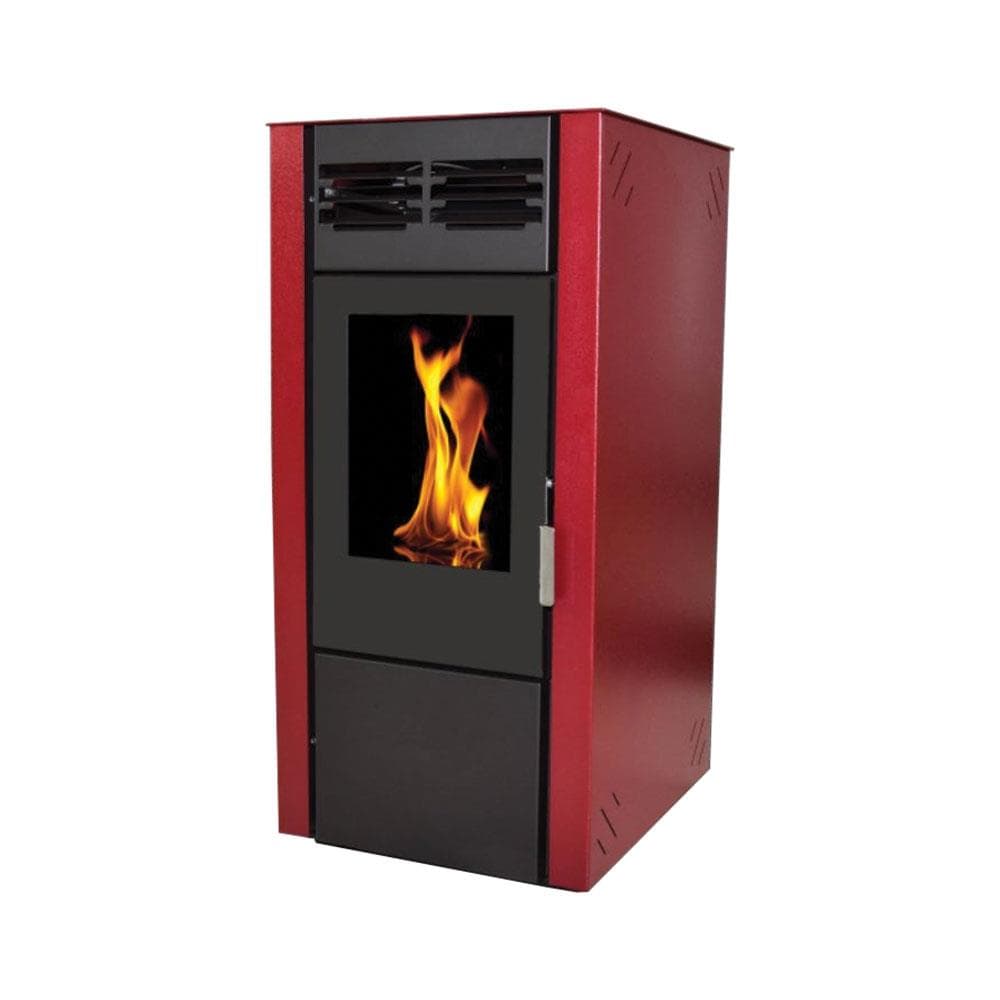 Пелетна камина Verso VPBS8 / burgundy chrom суха 8 kW