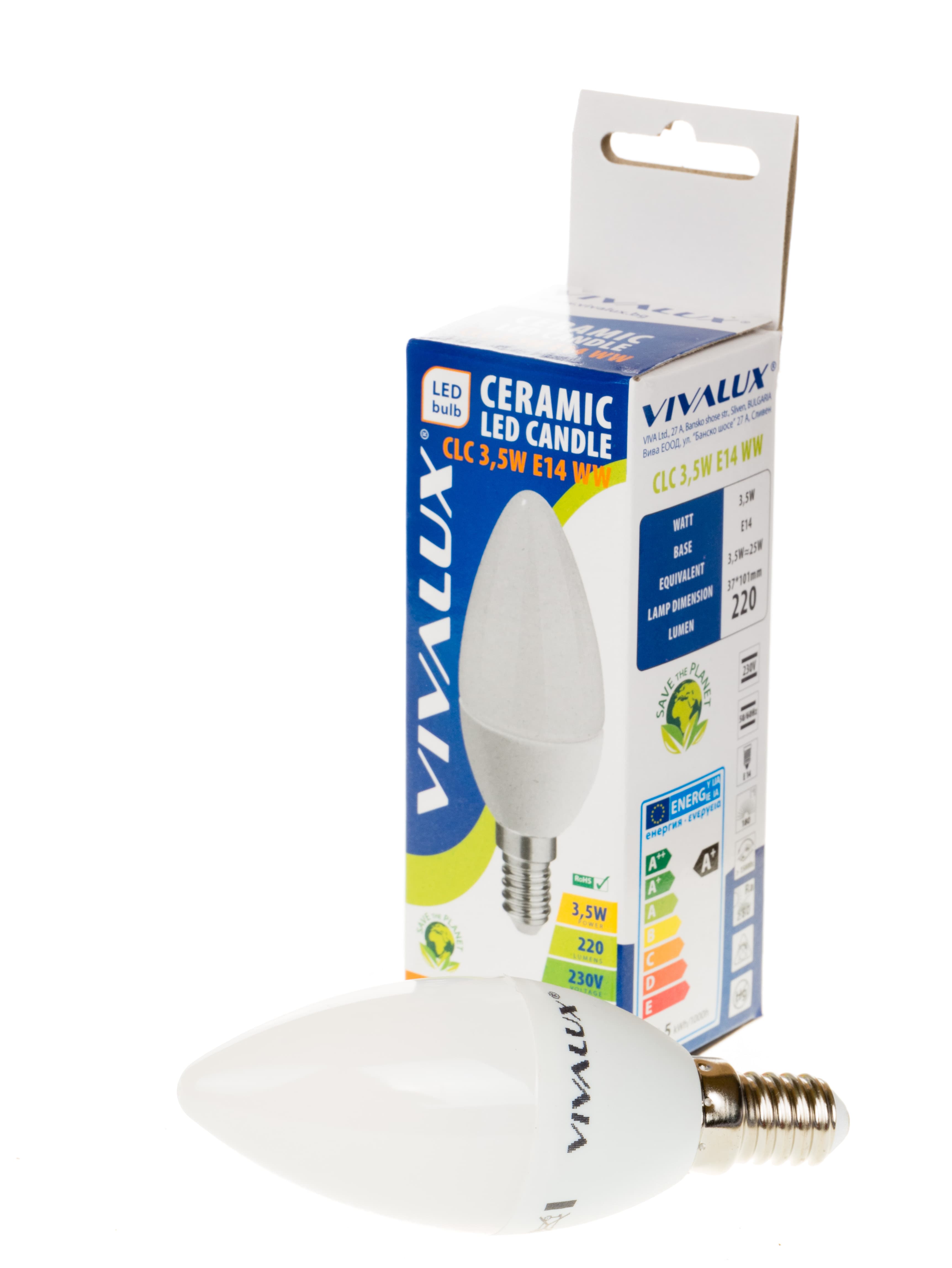 LED крушка Vivalux CLC E14 3.5W 3000K