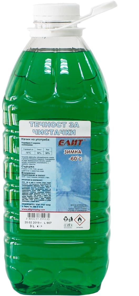Зимна течност за чистачки концентрат - 60 C / 3л