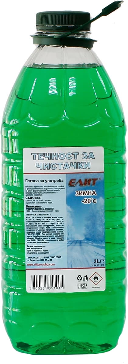 Течност за чистачки зимна готова за употреба - 20C 3л