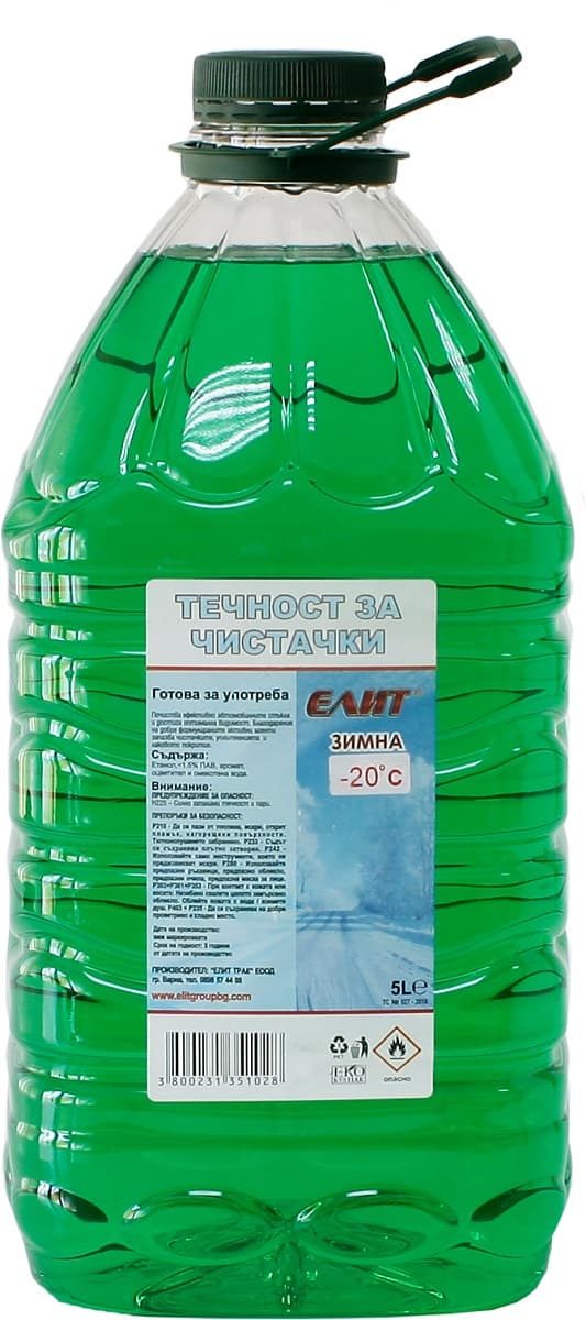 Течност за чистачки зимна готова за употреба - 20C 5л