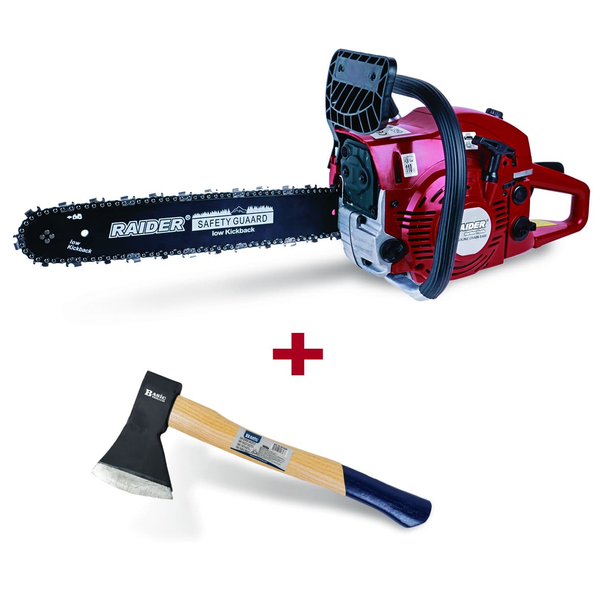 Бензинова резачка Raider RD-GCS14 400mm + брадва с дървена дръжка 600g  