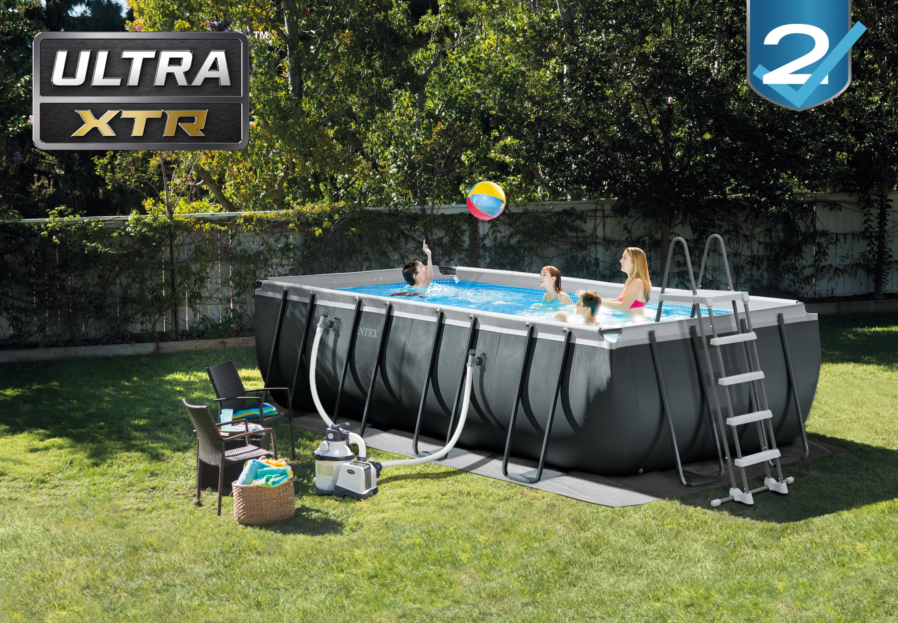 Басейн с метална рамка и пясъчна филтърна помпа Intex 26356NP 549x274х132см