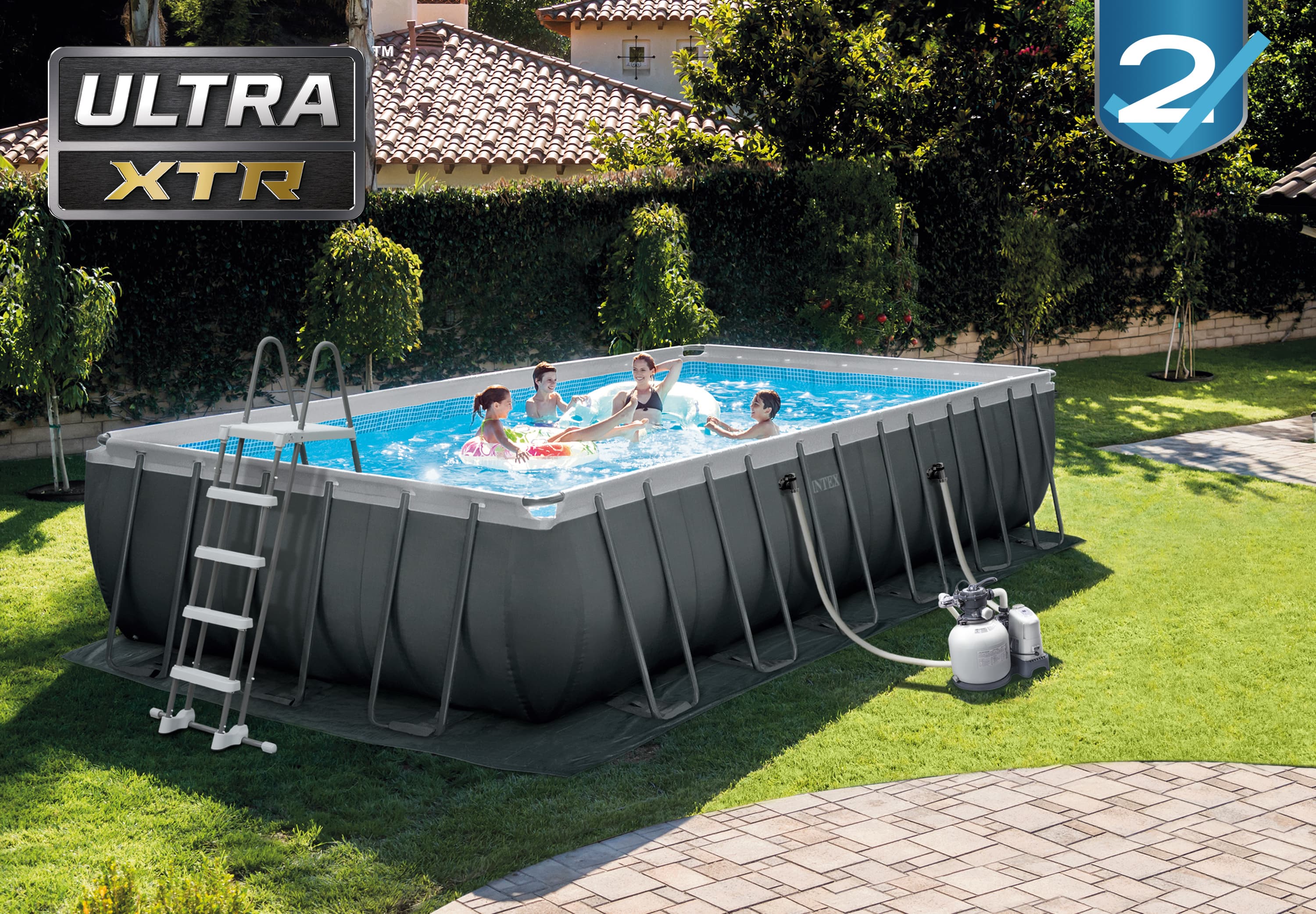 Басейн с метална рамка и пясъчна филтърна помпа Intex 26368NP Ultra XTRTM  732x366х132см