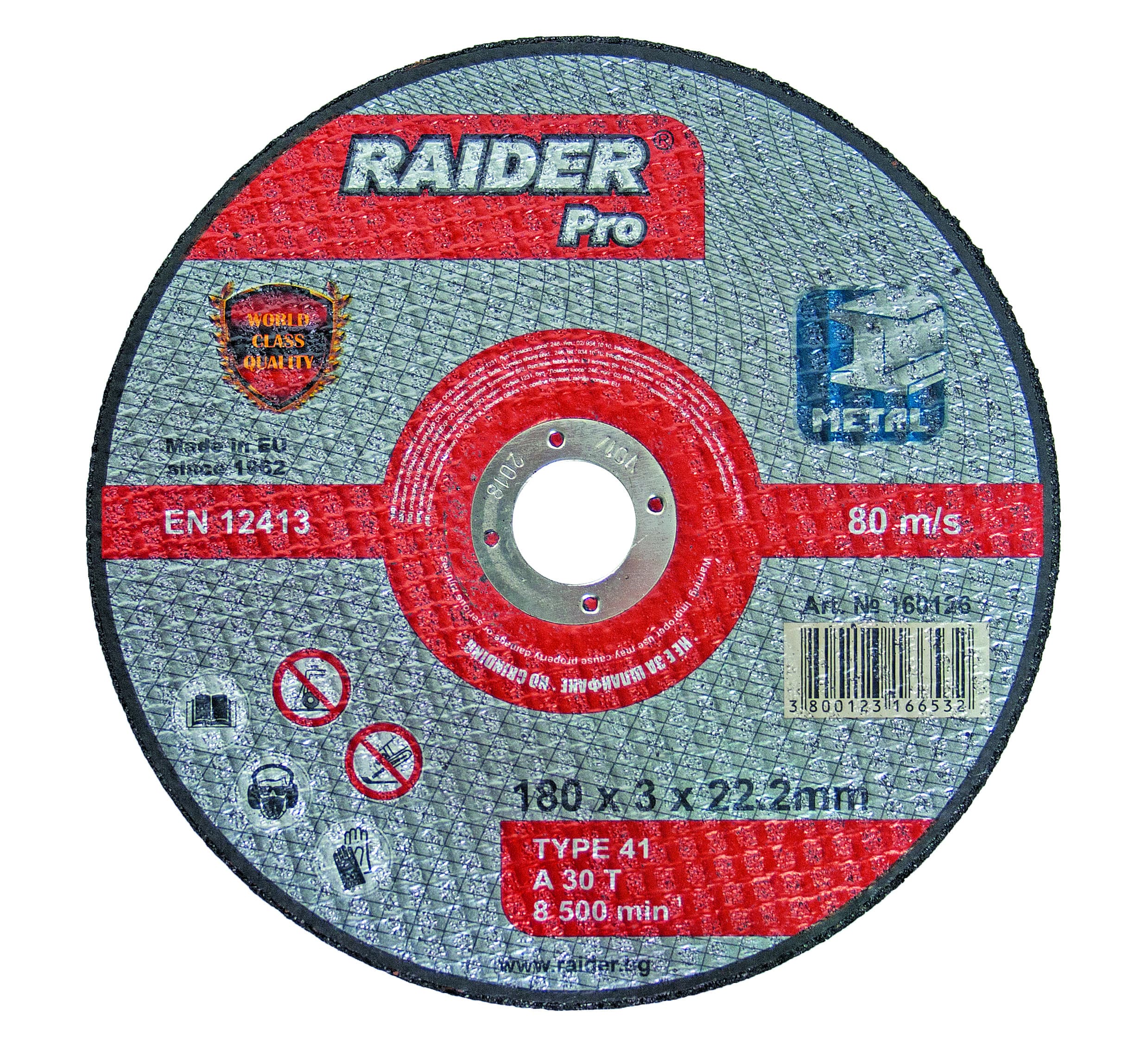 Диск за метал Raider RDP 180х3х22.2мм