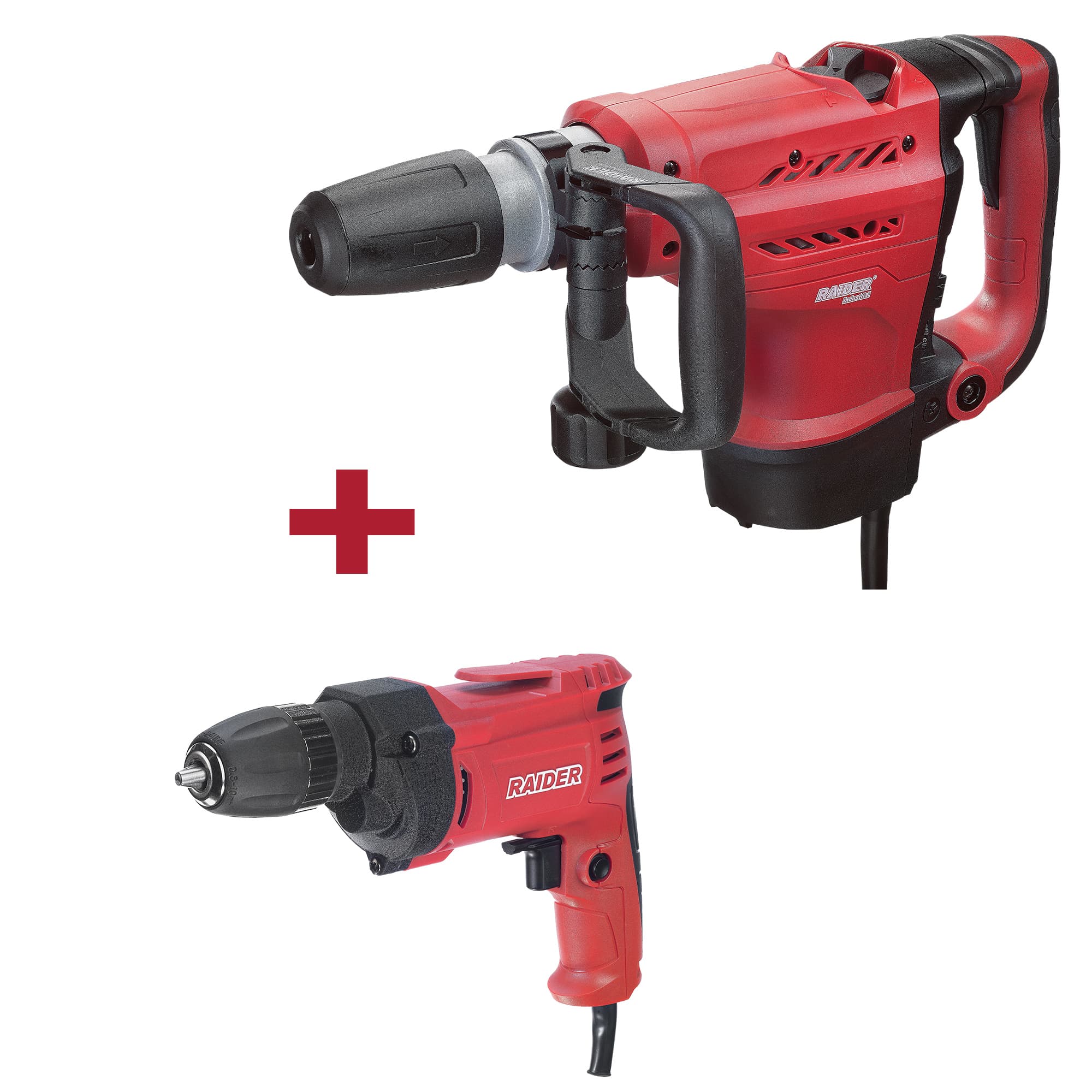 Перфоратор Raider RDI-HD48 1200W + бормашина Raider RDI-ID37 510W  