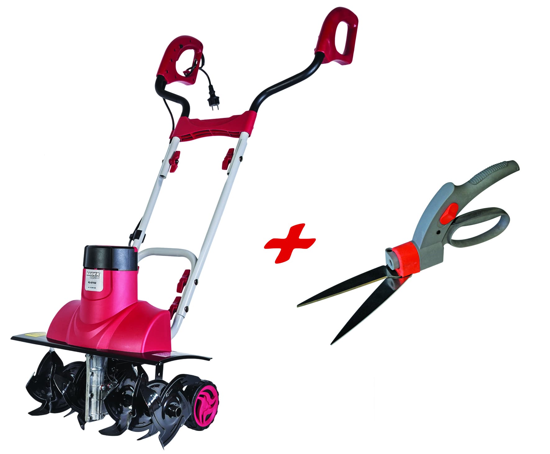 Електрическа фреза с колела Raider RD-ET02 1500W / 450mm + ножица за трева
