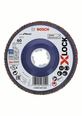 Ламелен прав диск Bosch X-Lock Best for Metal X571 / G60 / ø125х22.23мм
