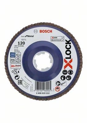 Ламелен прав диск Bosch X-Lock Best for Metal X571 / G120 / ø125х22.23мм
