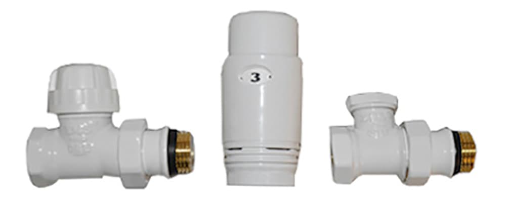 Радиаторен сет THS Thermostyle Cayman-3 white прав 1/2" 