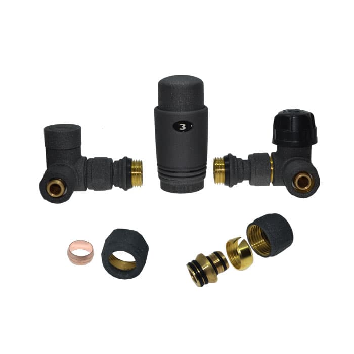 Сет за лира THS Thermostyle Cayman-5T black 1/2"х16мм и 1/2"x15мм 