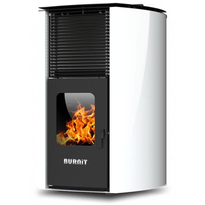 Пелетна камина Burnit Advant 4G 18 с водна риза / бяла