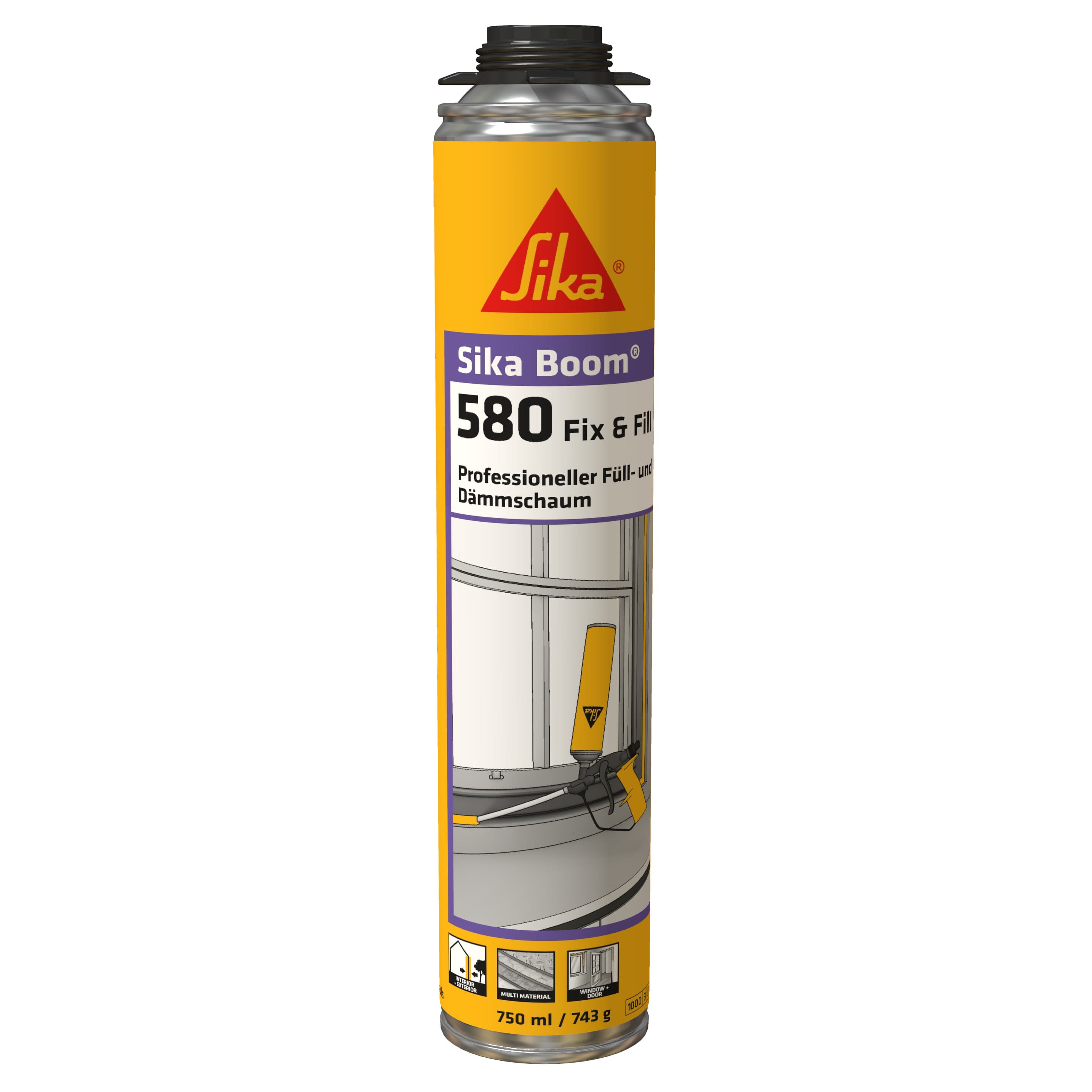 Пистолетна пяна Сика Бум 580 Fix & Fill  / 750мл