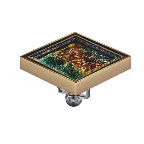 Точков подов сифон MAGdrain Duo Art Glass Rose Gold W02G5-RL 100x100мм