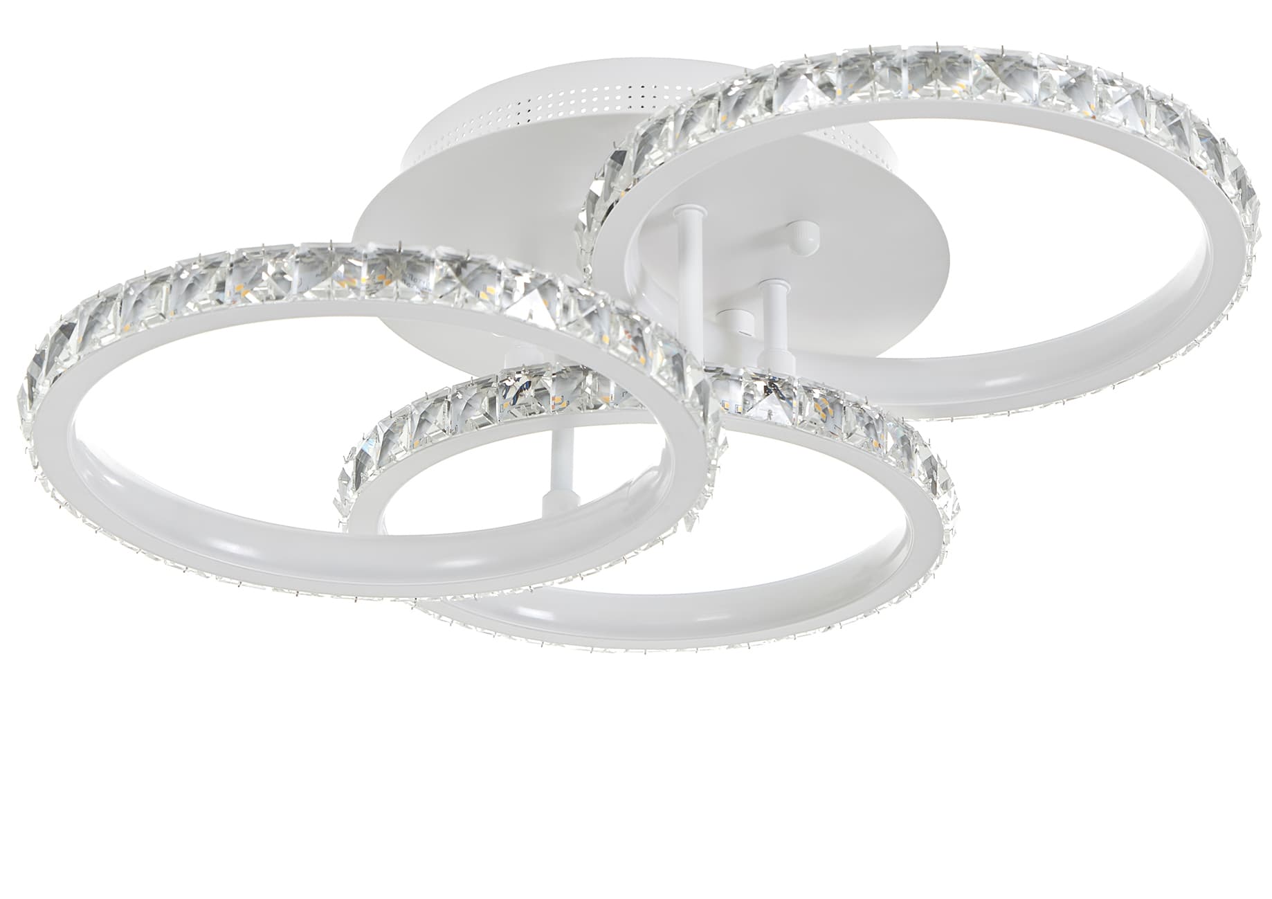 LED плафон Кристал EL 1976/3 WH бял