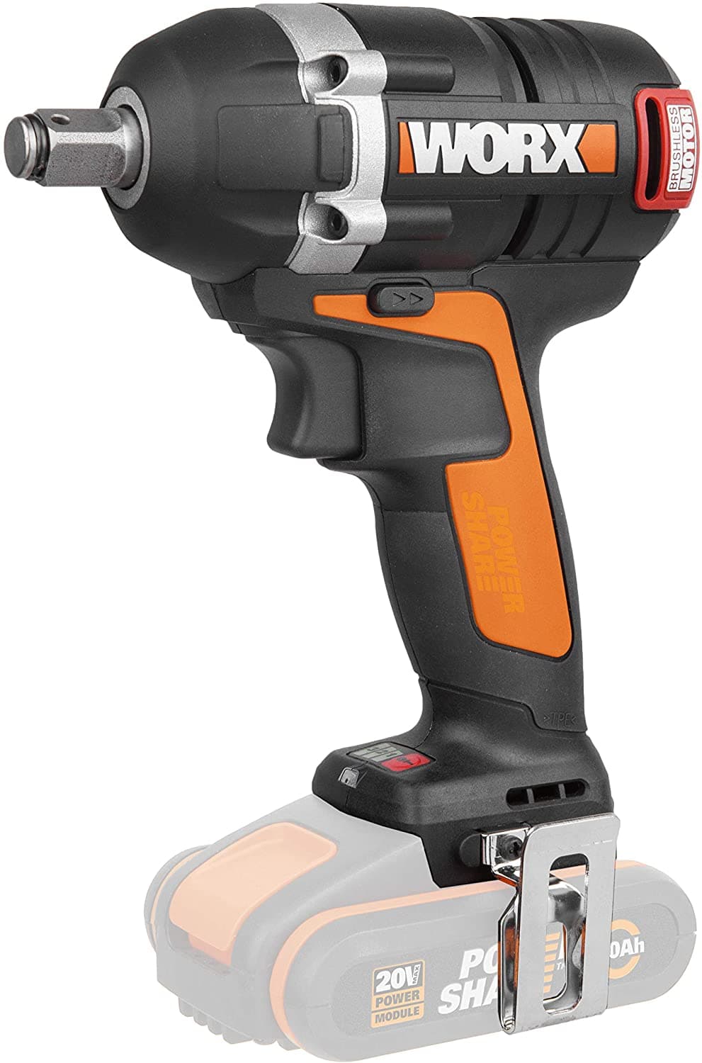 Акумулаторен гайковерт Worx WX279.9 / 20V 1/2'' без батерия 100/180/300 Nm