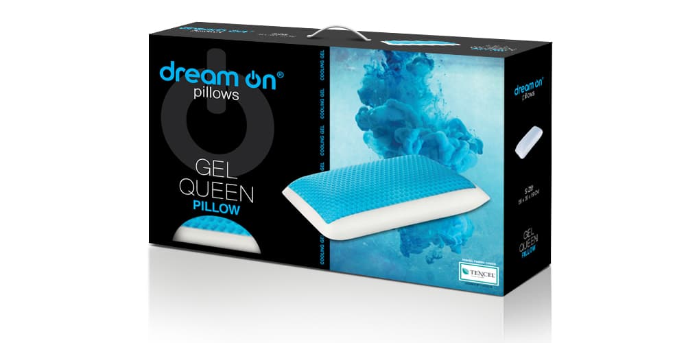 Възглавница с охлаждащ гел Dream on Gel Queen 59х39х16см