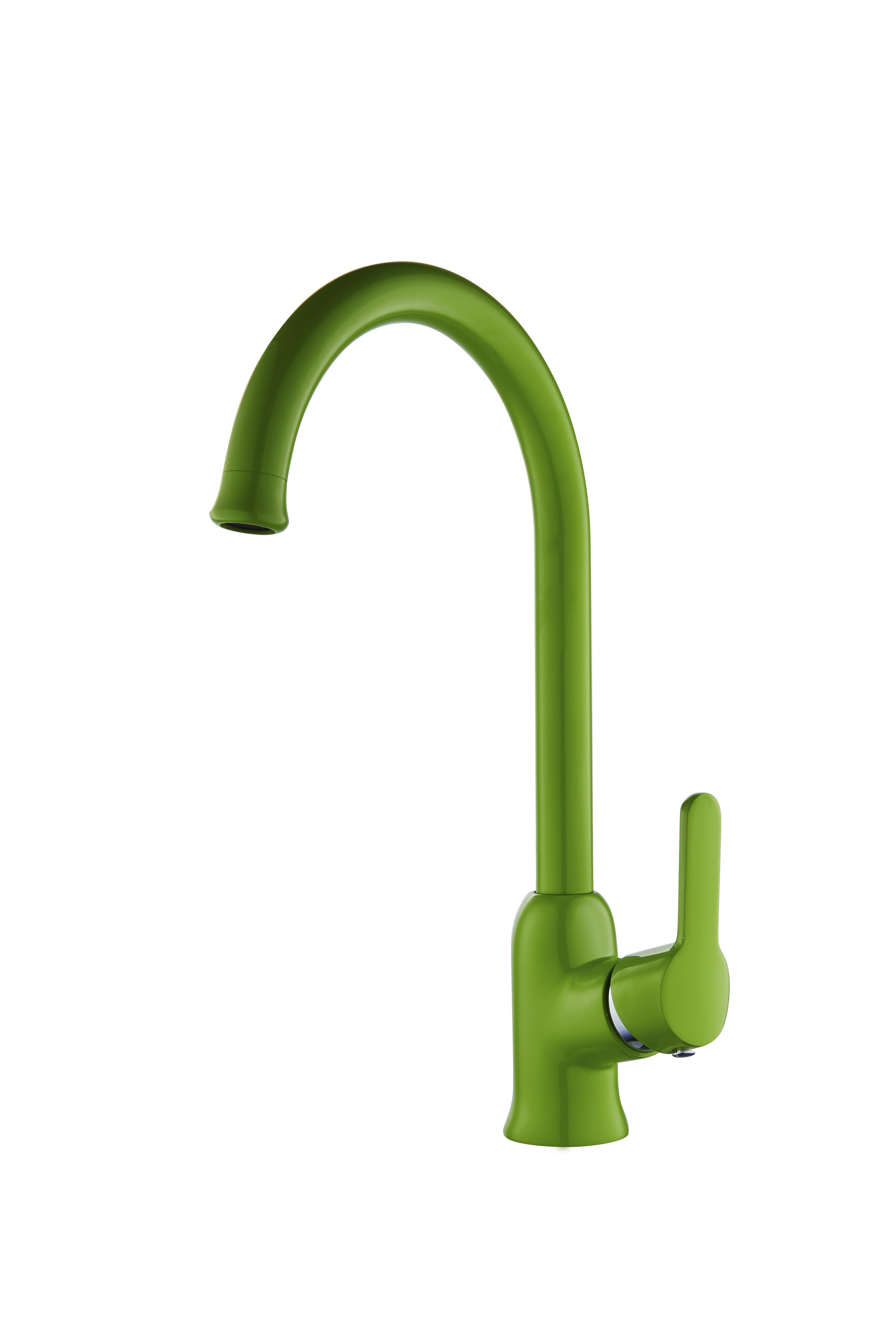 Едноръкохватков смесител за кухня Cascada Colors Green
