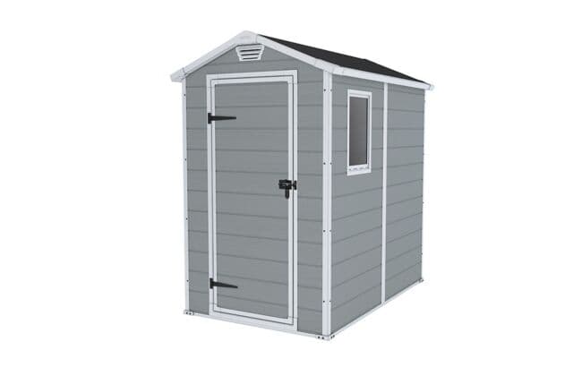 Градински навес барака Keter Manor 4x6 Grey 927 - White 417 / 198х192х130см
