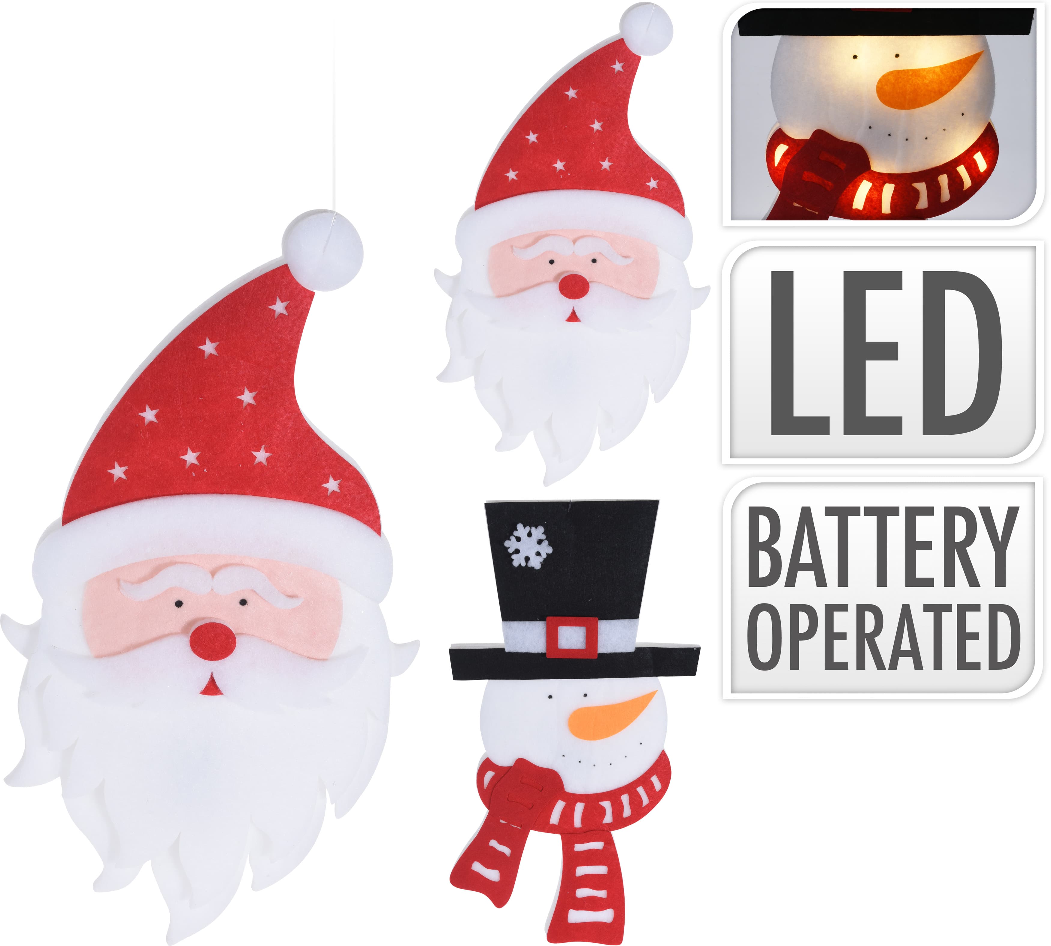 Коледна светеща LED декорация 50см