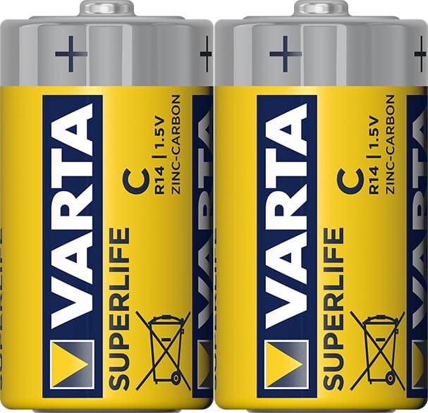 Цинкови батерии Varta Superlife C / LR14 / 2 броя