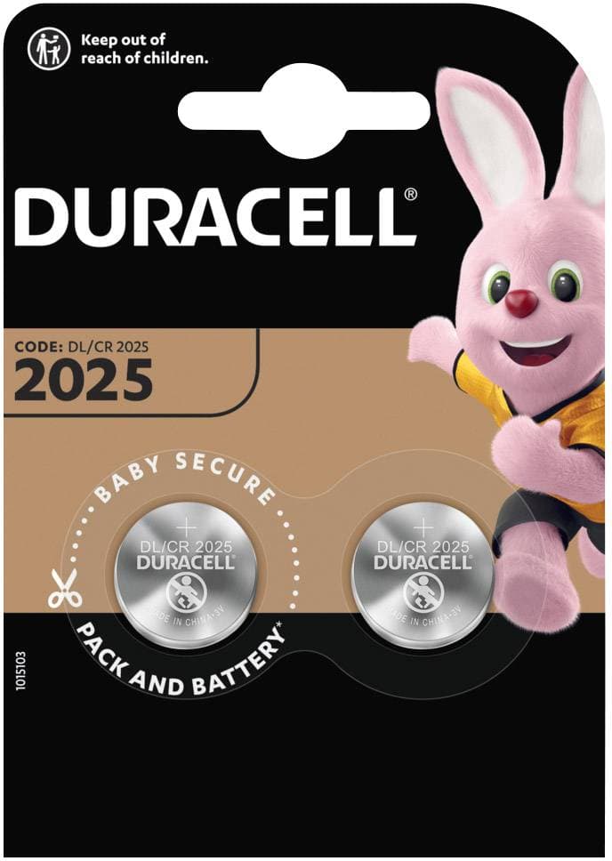 Батерия Duracell CR2025 / 2 броя