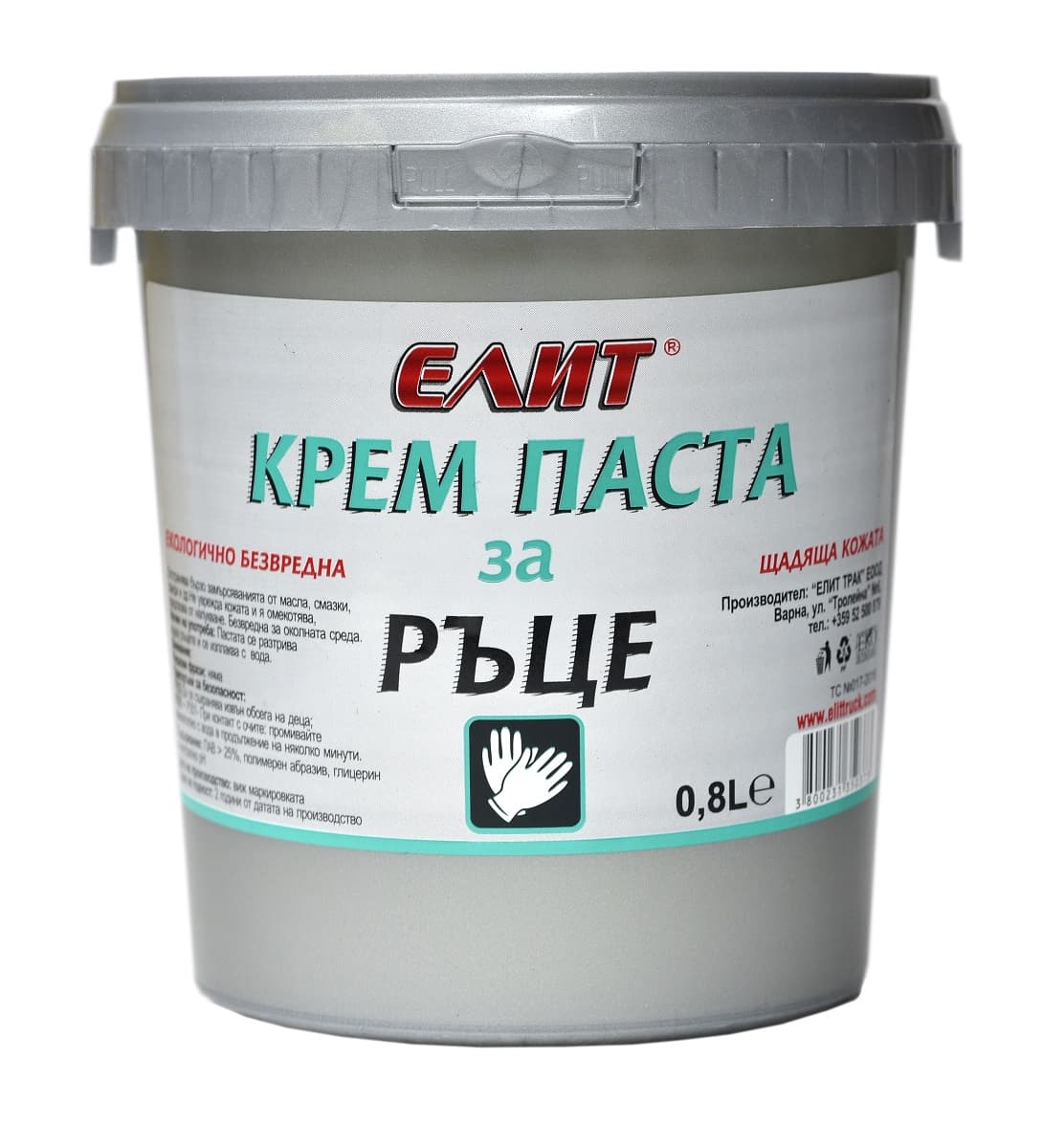 Крем паста за почистване на ръце Елит 0.800л