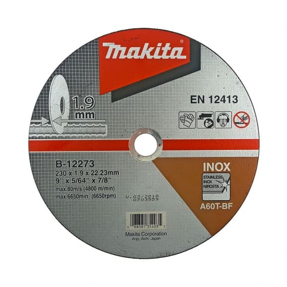 Диск за рязане на инокс Makita 230x1.9x22.23мм
