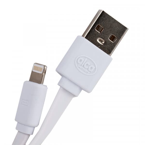 Кабел USB iPhone Lightning Alca 1м бял