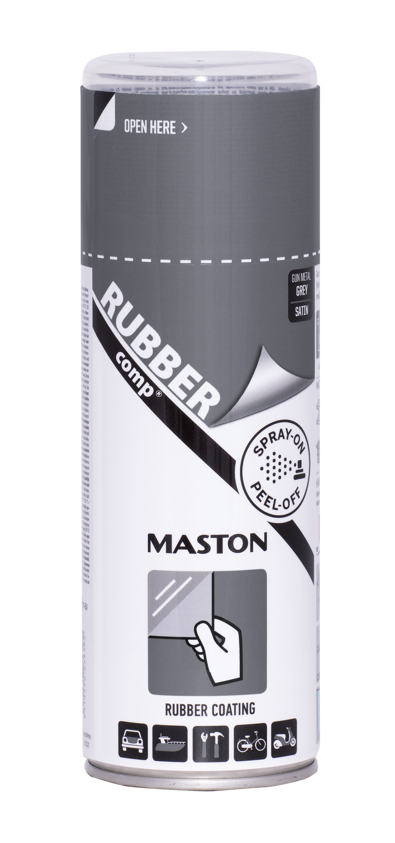 Гумен спрей боя Maston метално сив 400 ml
