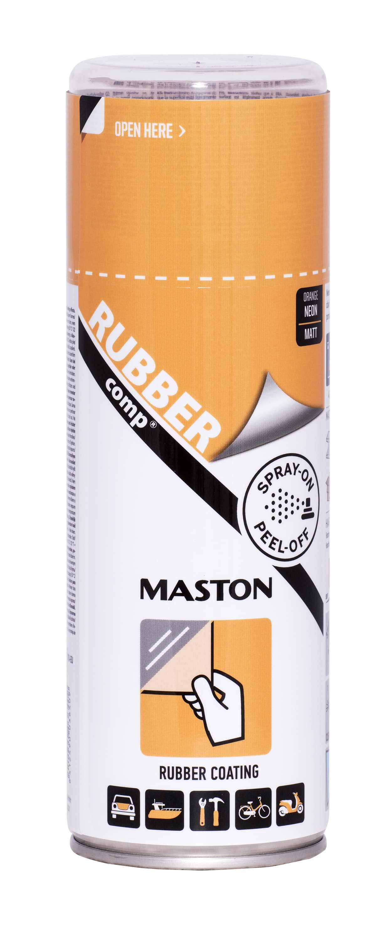 Гумен спрей боя Maston неоново оранжев 400 ml