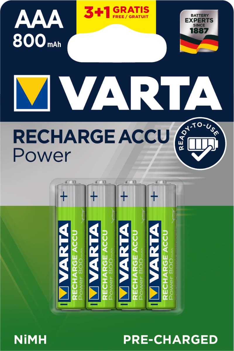Батерии Varta 56703 Ready2Use AAA 800mAh 4 броя