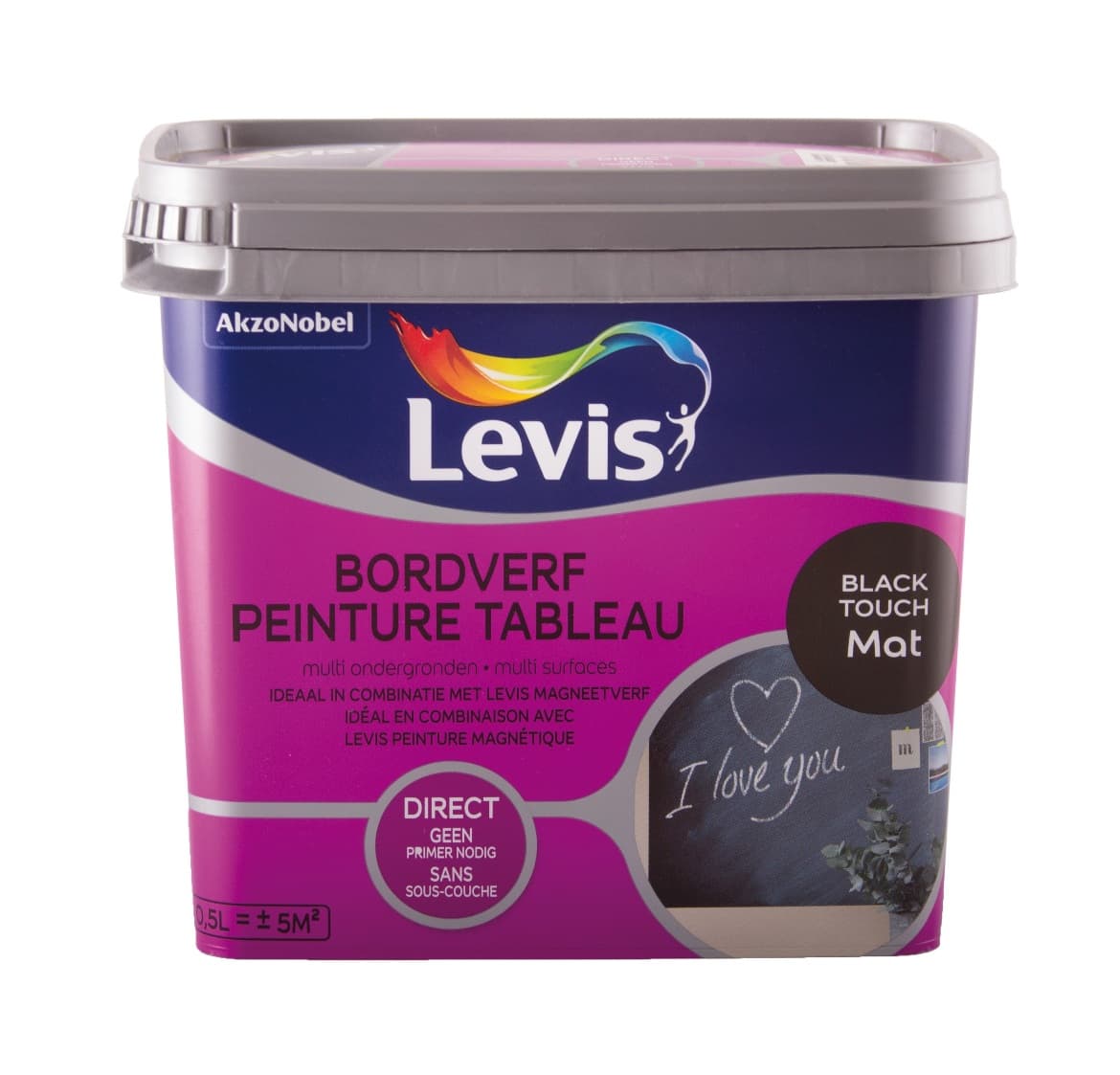 Боя за черна дъска Levis Bordverf Mat Black Touch 0.5л
