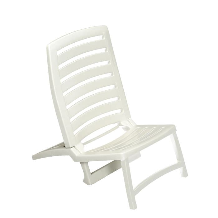 Сгъваем плажен ПВЦ стол Rio RIO020CV White бял