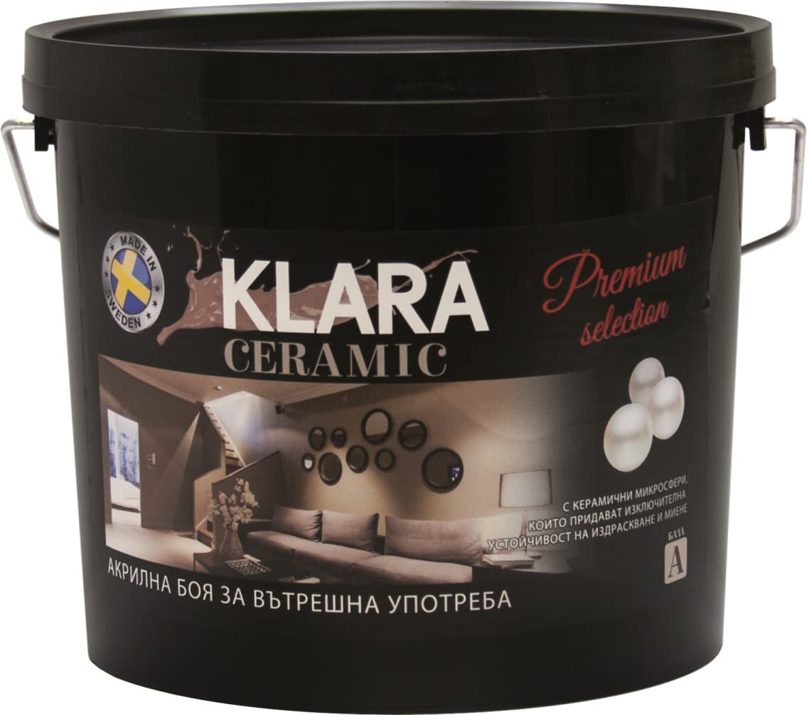 Интериорна боя с керамични микросфери Klara Ceramic база А 2,7л