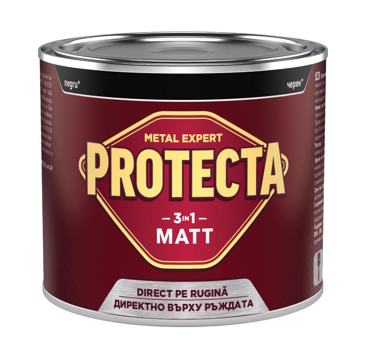 Боя за метал Protecta 3в1 Matt черна 0.5л