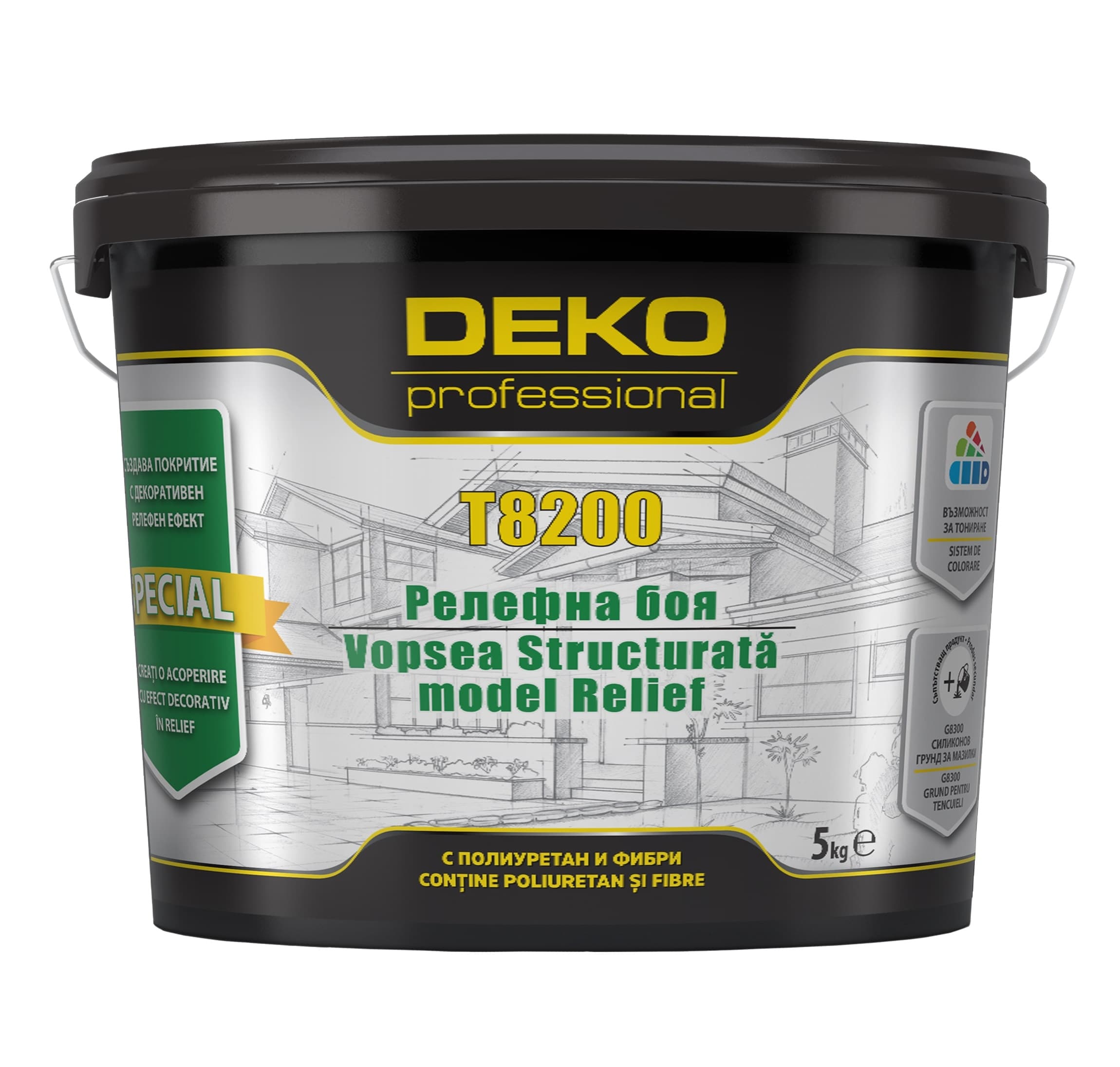 Декоративна релефна мазилка Deko Professional бяла 5кг