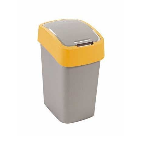 Пластмасов кош за отпадъци Pacific Flip Bin 190169 / 25 л Силвер/жълт