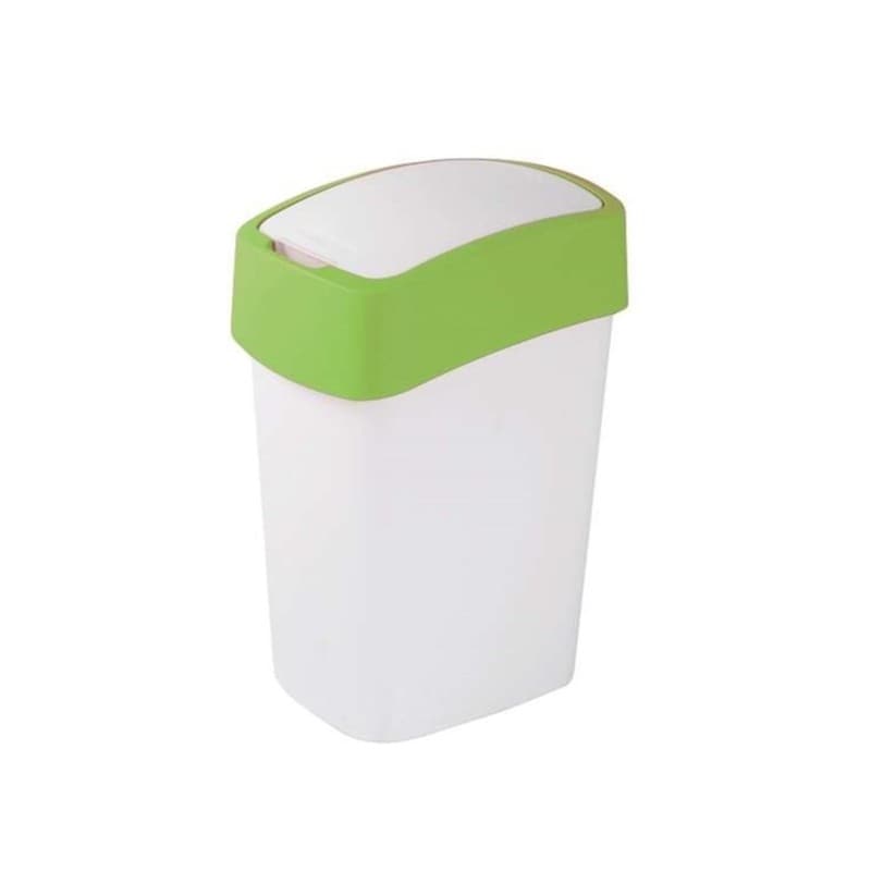 Пластмасов кош за отпадъци Pacific Flip Bin 190173 / 25 л Силвер/зелен