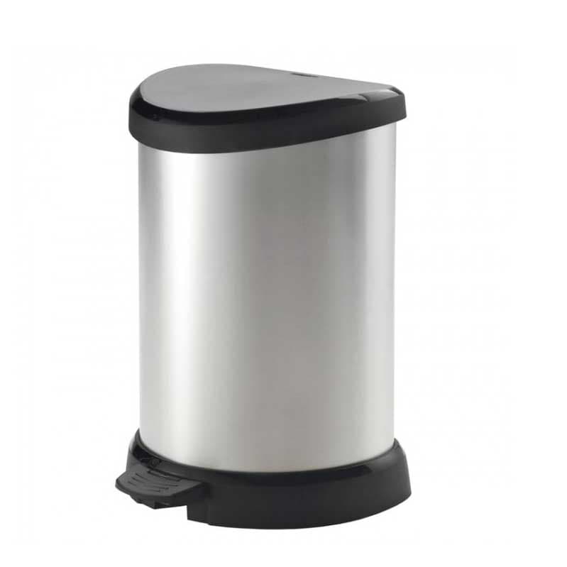 Пластмасов кош Deco Bin Metal 169795 Силвер 15л 