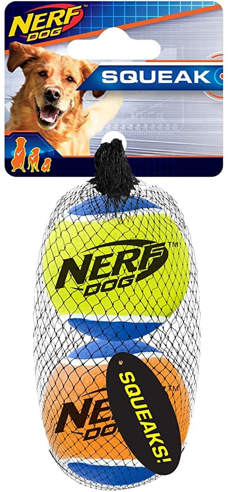 Топки за кучета Nerf Squeak Tennis Balls L / 2 броя