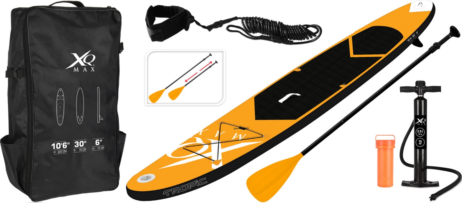 Надуваем SUP 320 Orange Xqmax 8DP000380