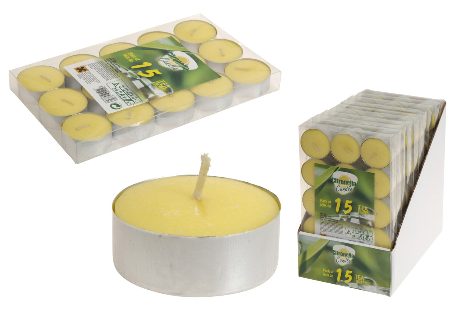 Чаени свещи против насекоми Citronella / 15 броя